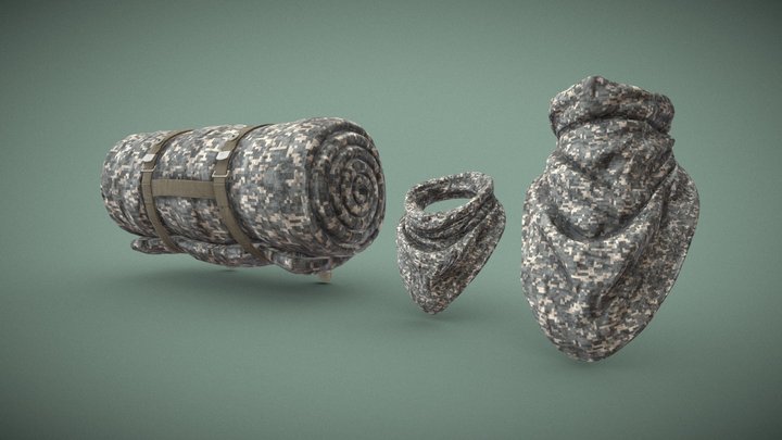 Military Rollmat and Bandanas – Gratis 3D-model STL
