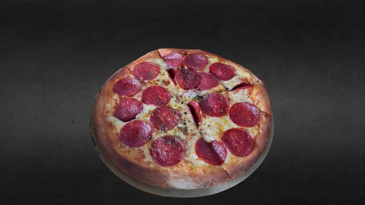 Pepperoni Pizza 3D Model