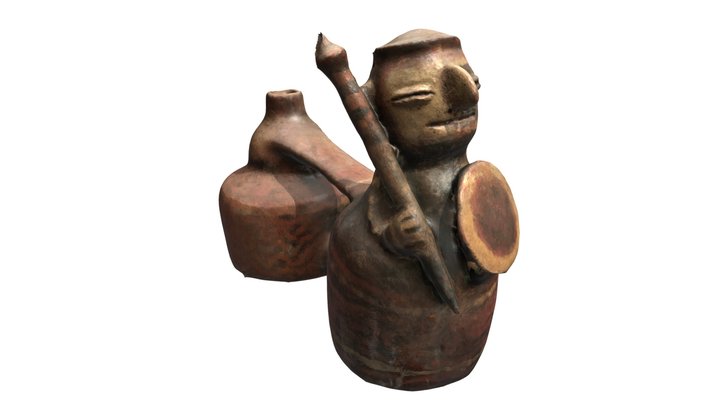 Botella silbadora Vicús - Perú 3D Model