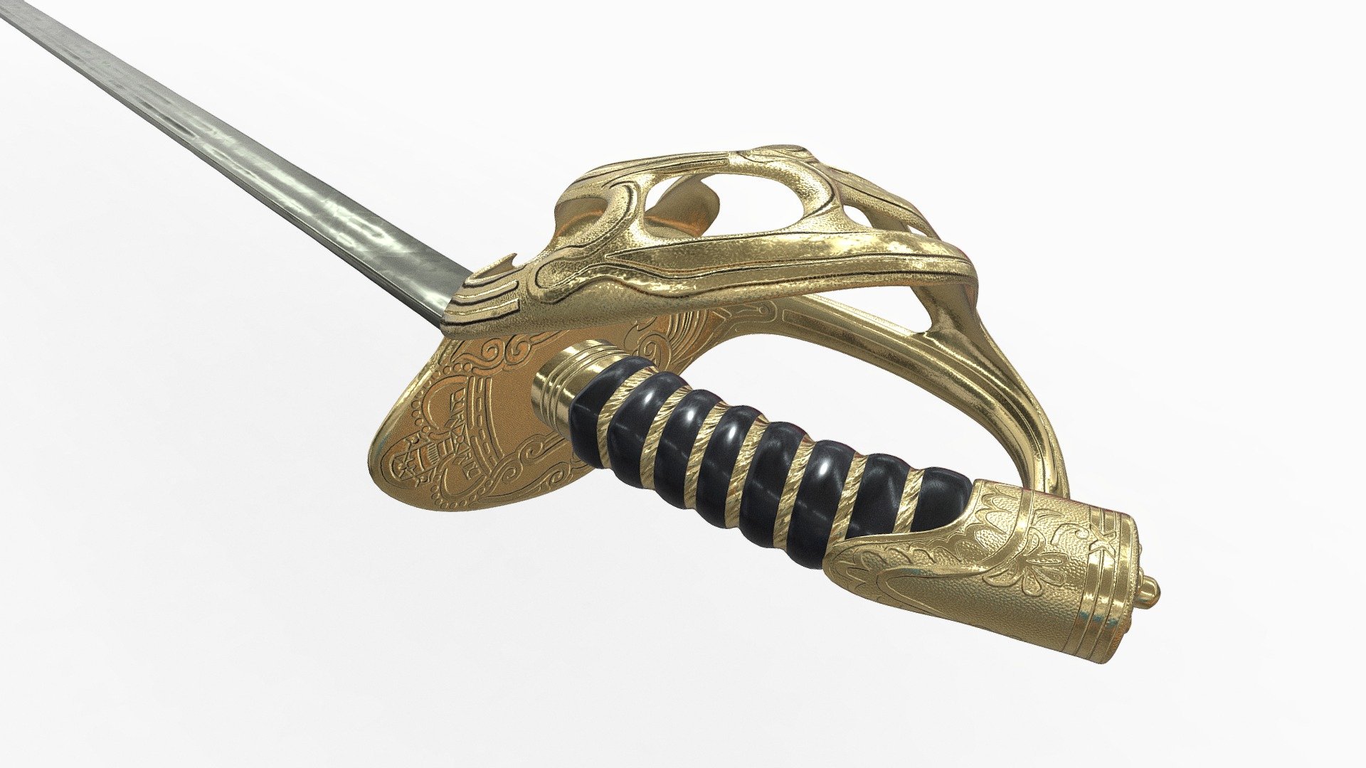 BRITISH ROYAL GUARD SWORD 1832 Download Free 3D model by Viky_3D