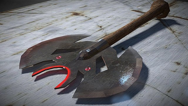 Low Poly Axe 3D Model