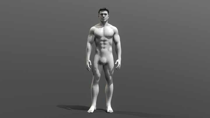 Athletic male model 3D Model