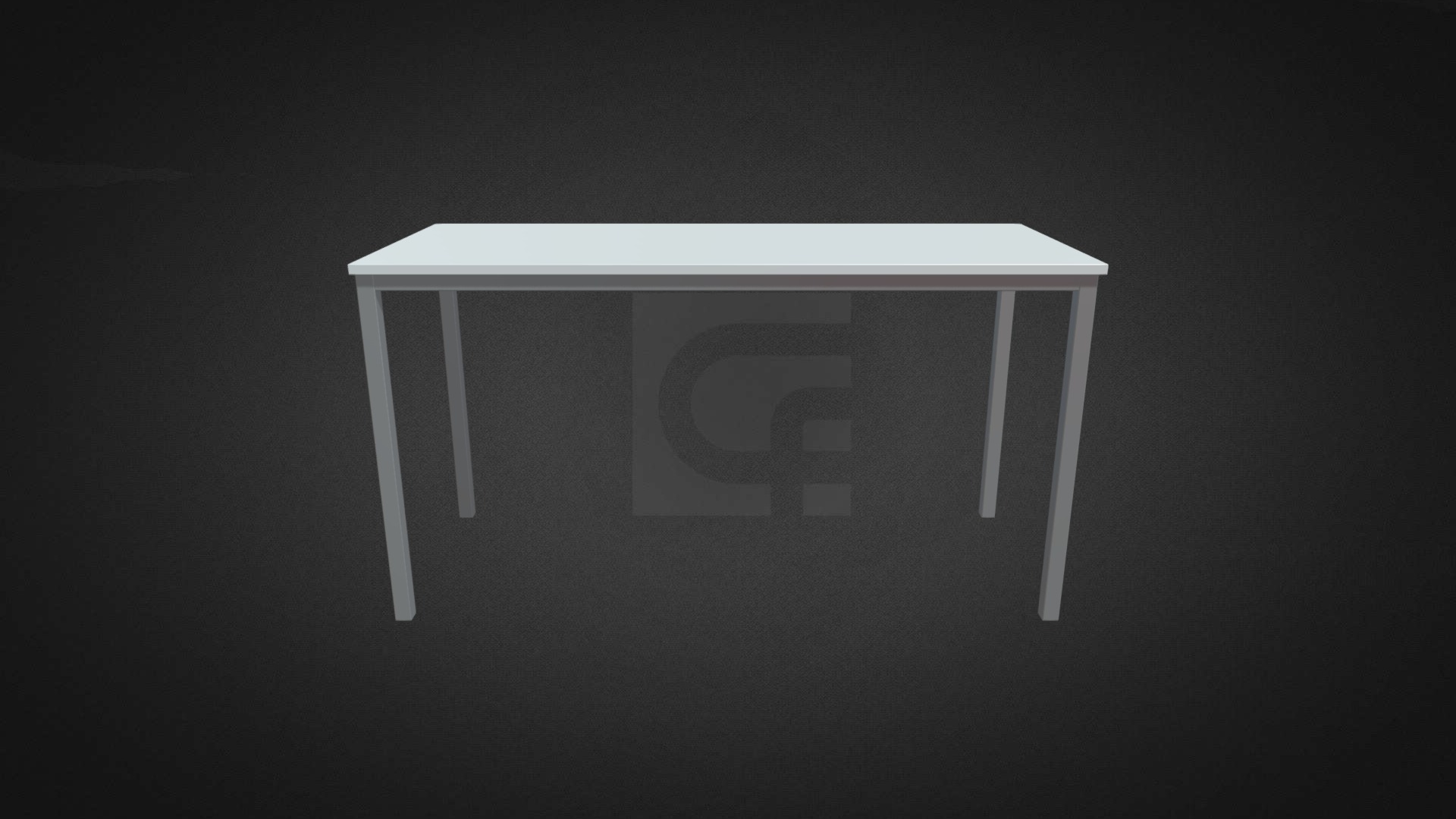 3D model Corrine High Table Hire - This is a 3D model of the Corrine High Table Hire. The 3D model is about a white square with a black background.