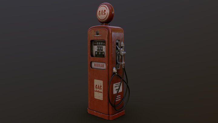Old Gas Pump 3D Model