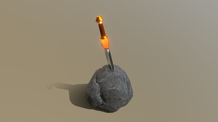 Sword Stone 3D Model