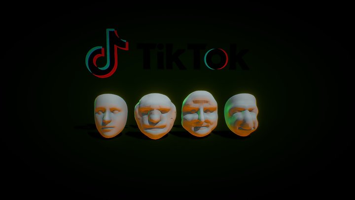 Tik Tok Face Mask 3D Model