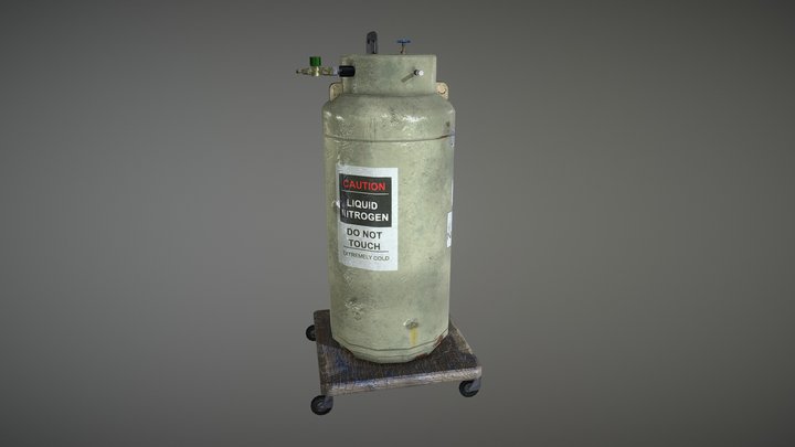 Liquid Nitrogen Canister 3D Model