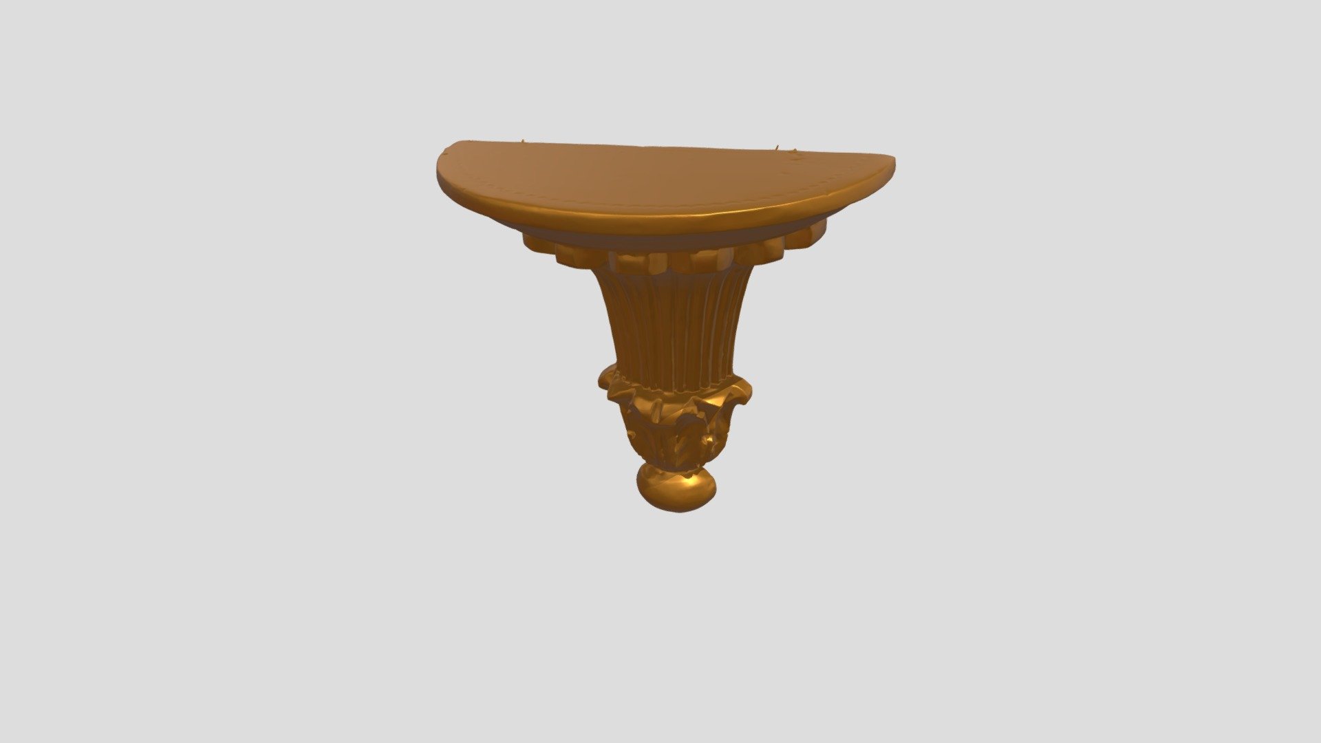 Carved wood curio shelf