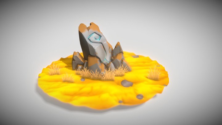 Stylized Rock 3D Model