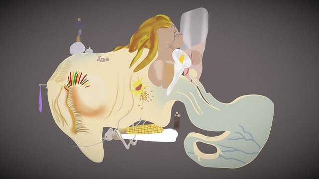 El Gran Masturbador Dali 3D Model