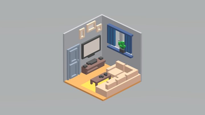 Room 01 / MagicaVoxel 3D Model