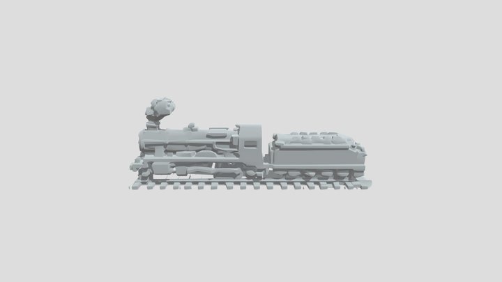 5972 Great Western Steam Locomotive (Voxel Art) 3D Model