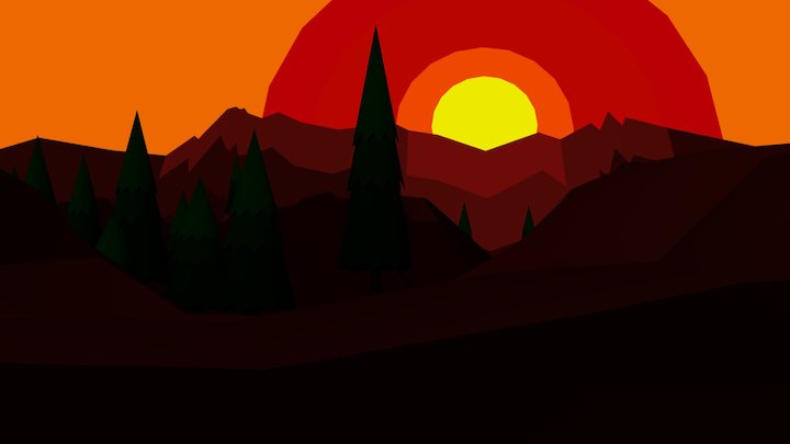 Sunset Firewatch 3D Model