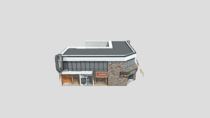 Modern Corner Bank Building - Architectural v2 – Gratis 3D-model STL