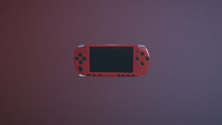 PSP Red color. 3D Model