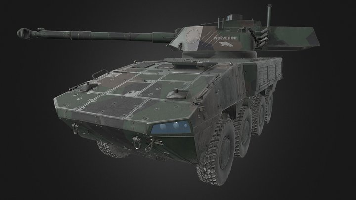 CT CV 105HP "WOLVERINE" NATO tricolour 3D Model