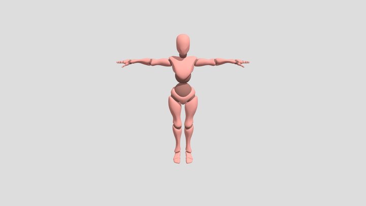 Female Stop And Start Walking 3D Model
