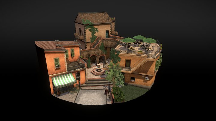 Cityscene Riomaggiore 3D Model