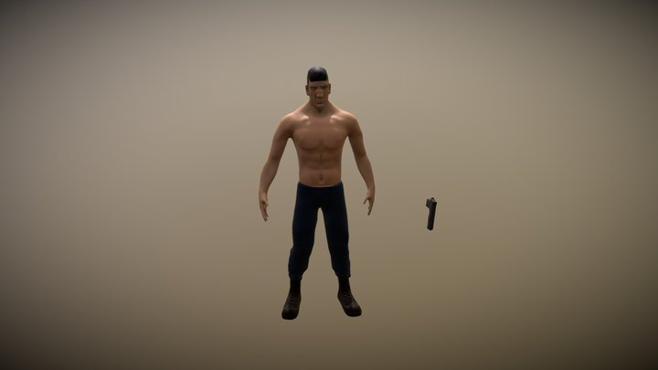 The Punisher Low Poly 3D Model