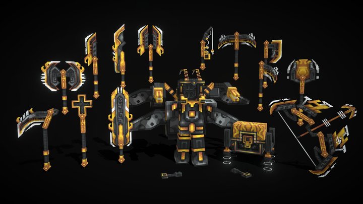 Futuristic Set 3D Model
