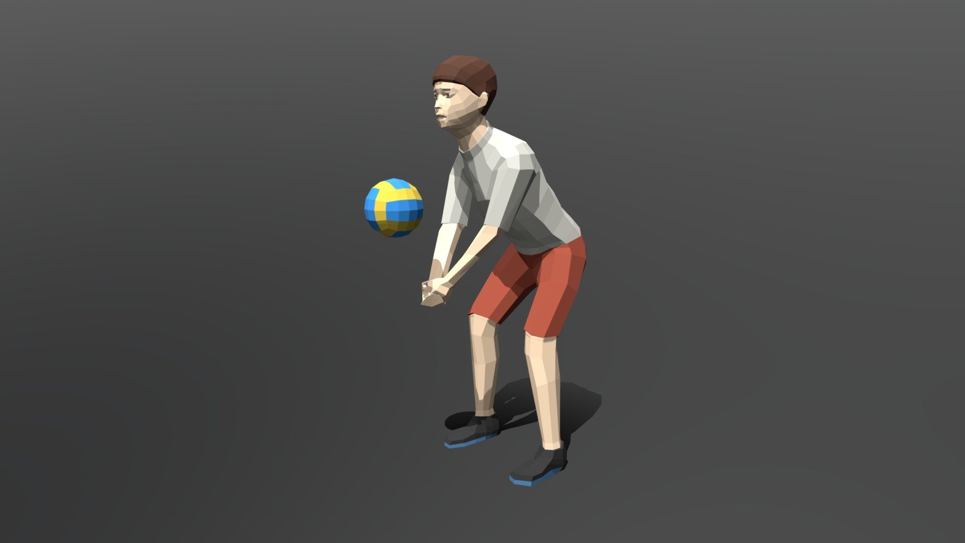 Low Poly Kid Playing Volleyball - Buy Royalty Free 3D model by chroma3d ...