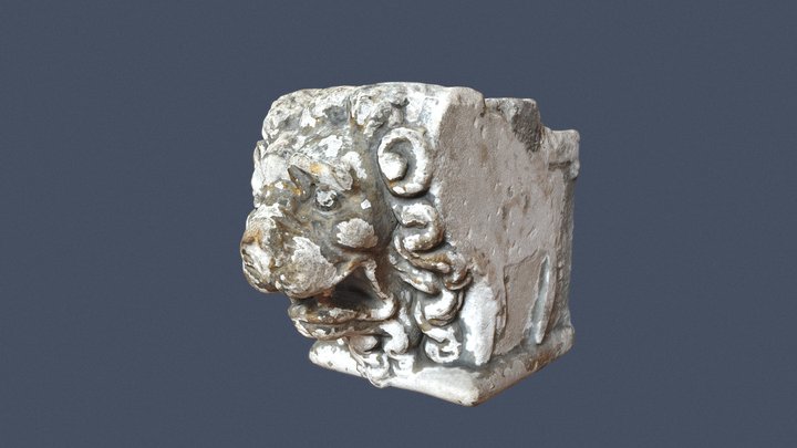Lion stone sculpture scan 3D Model