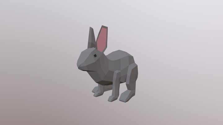 Low Poly Rabbit 3D Model