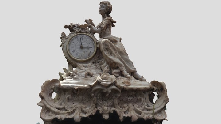 Clock Statue 3D Model