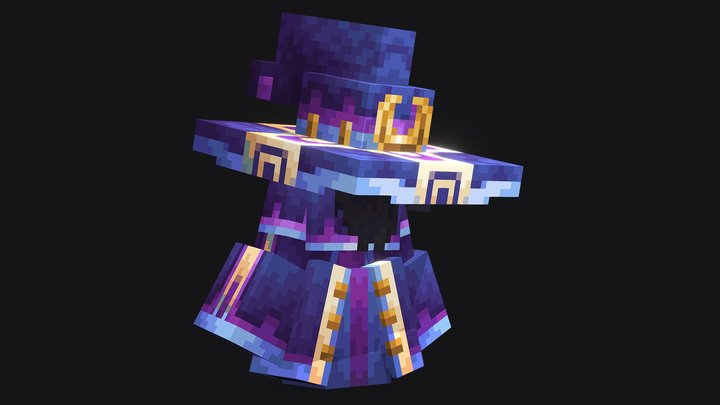 Crow wizard minecraft model 3D Model