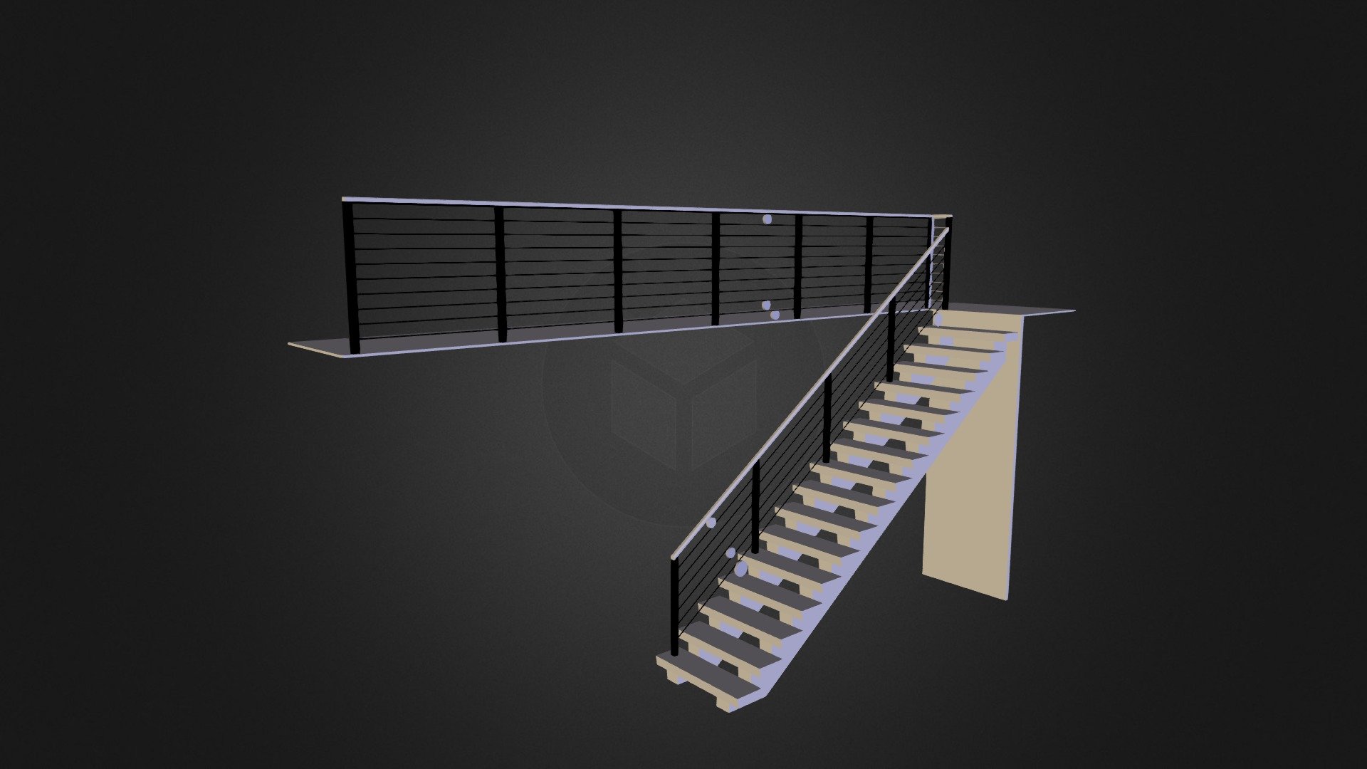 Wendy Way Railing, Short, REV B - 3D model by cutwerx [cbf5c00] - Sketchfab