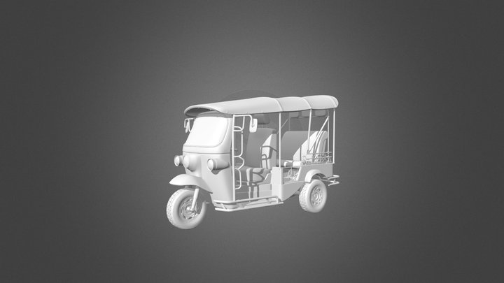 Highpoly Tuk Tuk 3D Model