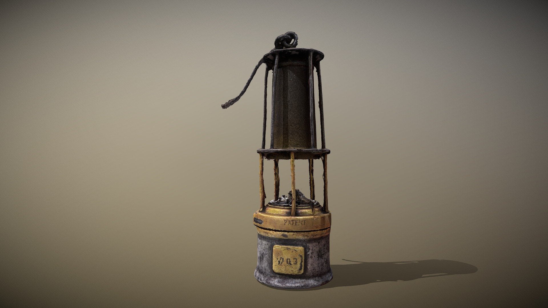 Petrol lamp with a firestone igniter