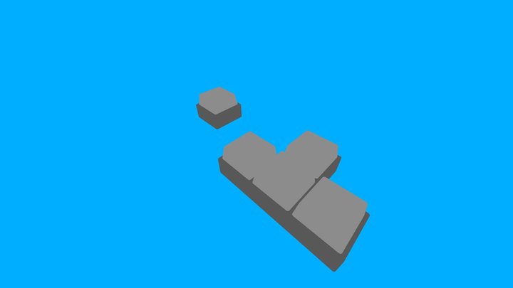 Computer Key           (Low Poly) 3D Model