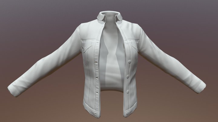WIP   Denim Jacket 3D Model