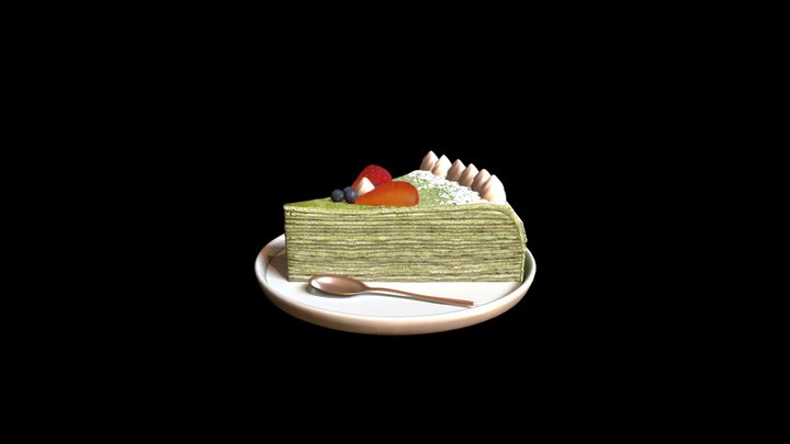 MatchaCake01 3D Model