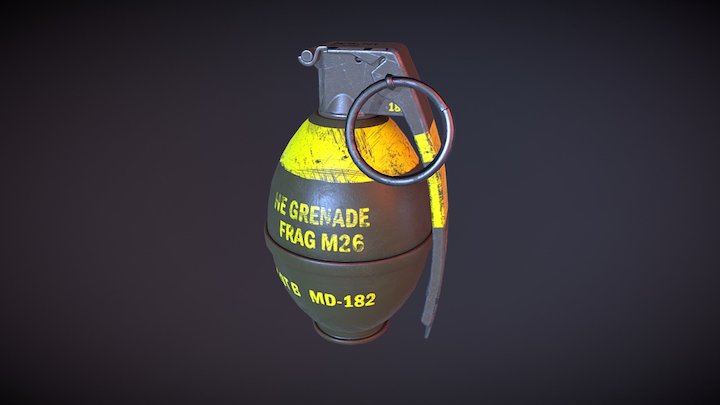 M26HE Grenade 3D Model
