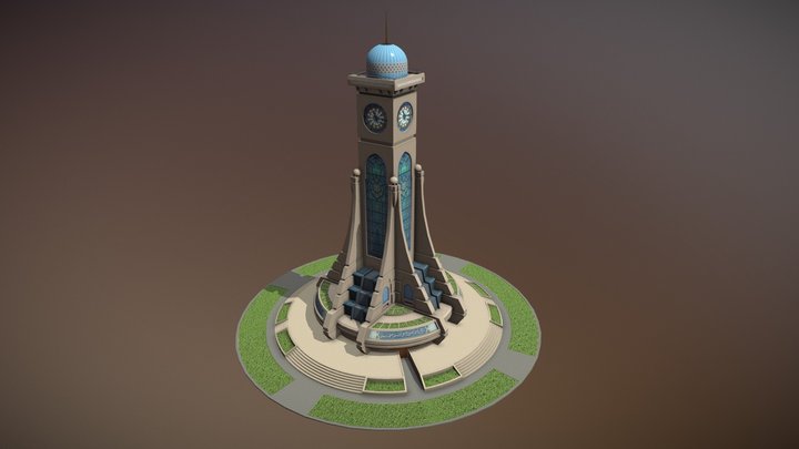 Sultan Qaboos University Tower 3D Model