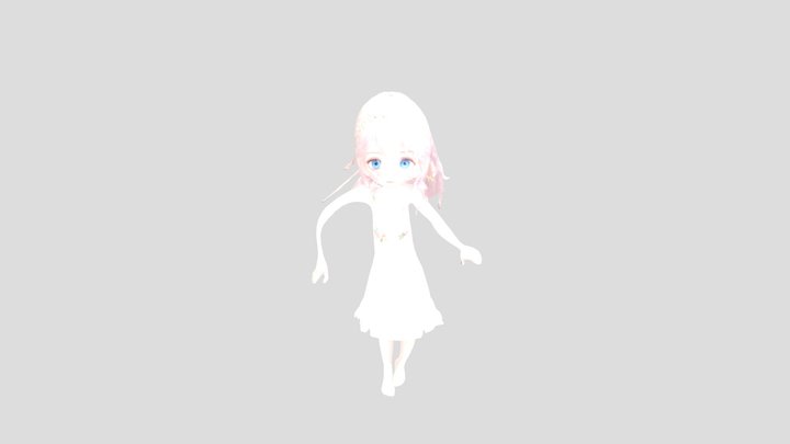Animation Walking girl 3D Model