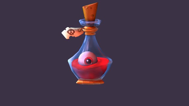 Stylized Vial 3D Model