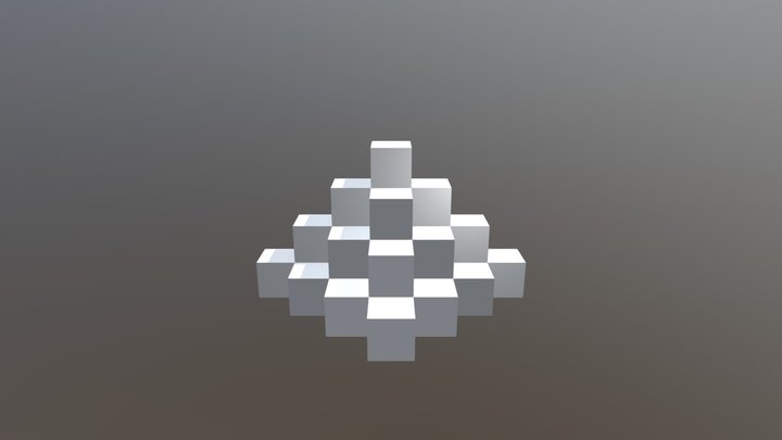 Cube Pyramid 2 3D Model