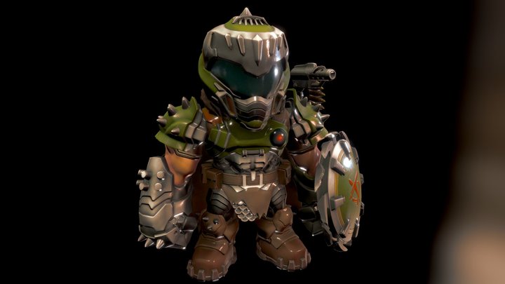 Doom Dark Ages Slayer Toy 3D Model