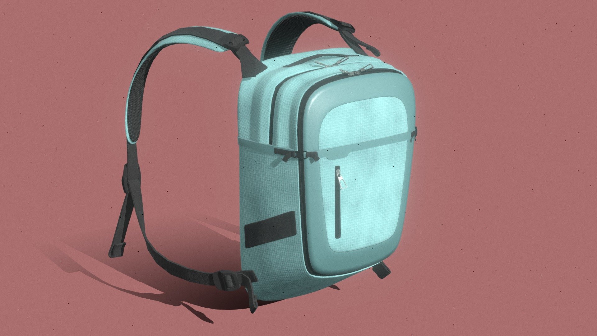 Realistic Blue backpack - Adventure Urban style - Download Free 3D ...