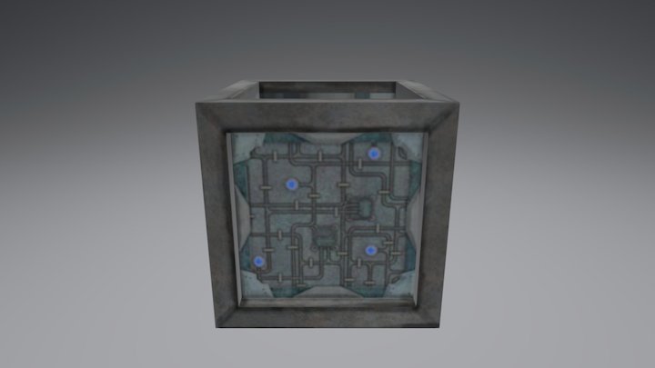 Open Crate-metal 3D Model