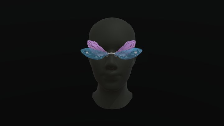 Cute Wings Glasses by iayseozdemir 3D Model