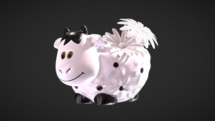 Cow Vase 3D Model