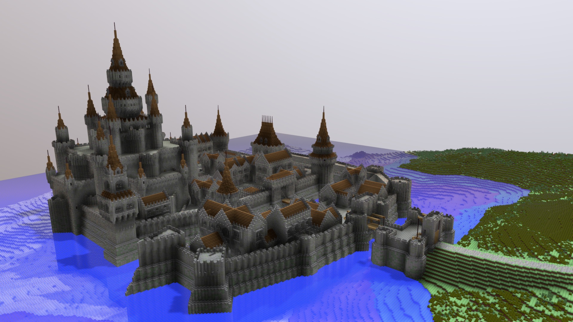 3D model Edenton - This is a 3D model of the Edenton. The 3D model is about a castle with many pointed rooftops.