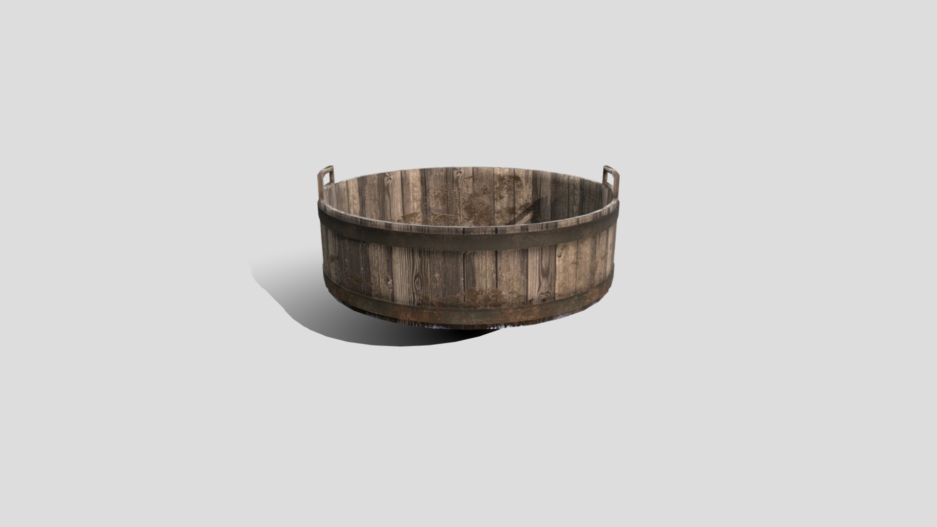 3D model Medieval Props - This is a 3D model of the Medieval Props. The 3D model is about a wooden bowl on a white background.
