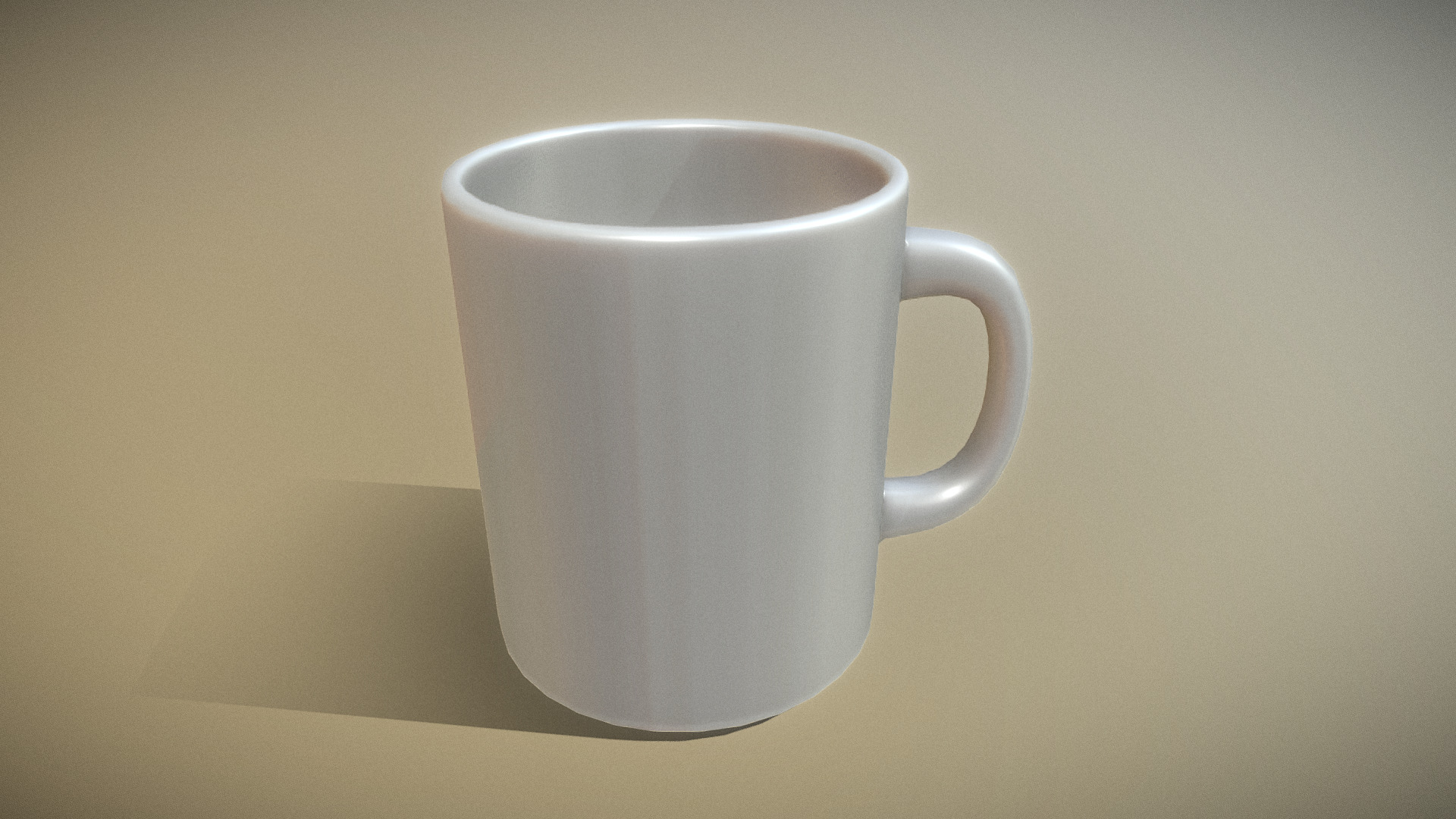 3D model Coffee Cup Clean Version - This is a 3D model of the Coffee Cup Clean Version. The 3D model is about a white mug on a white surface.