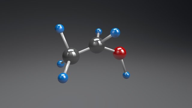 Molécula Etanol 3D Model