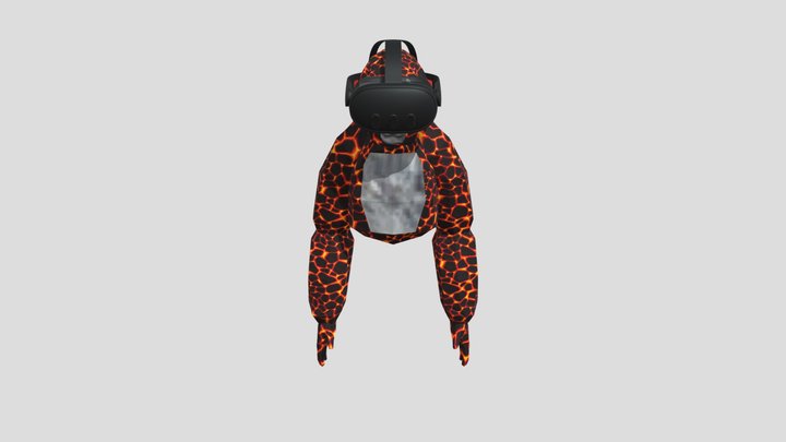 Lava MONKE With A VR Headset 3D Model